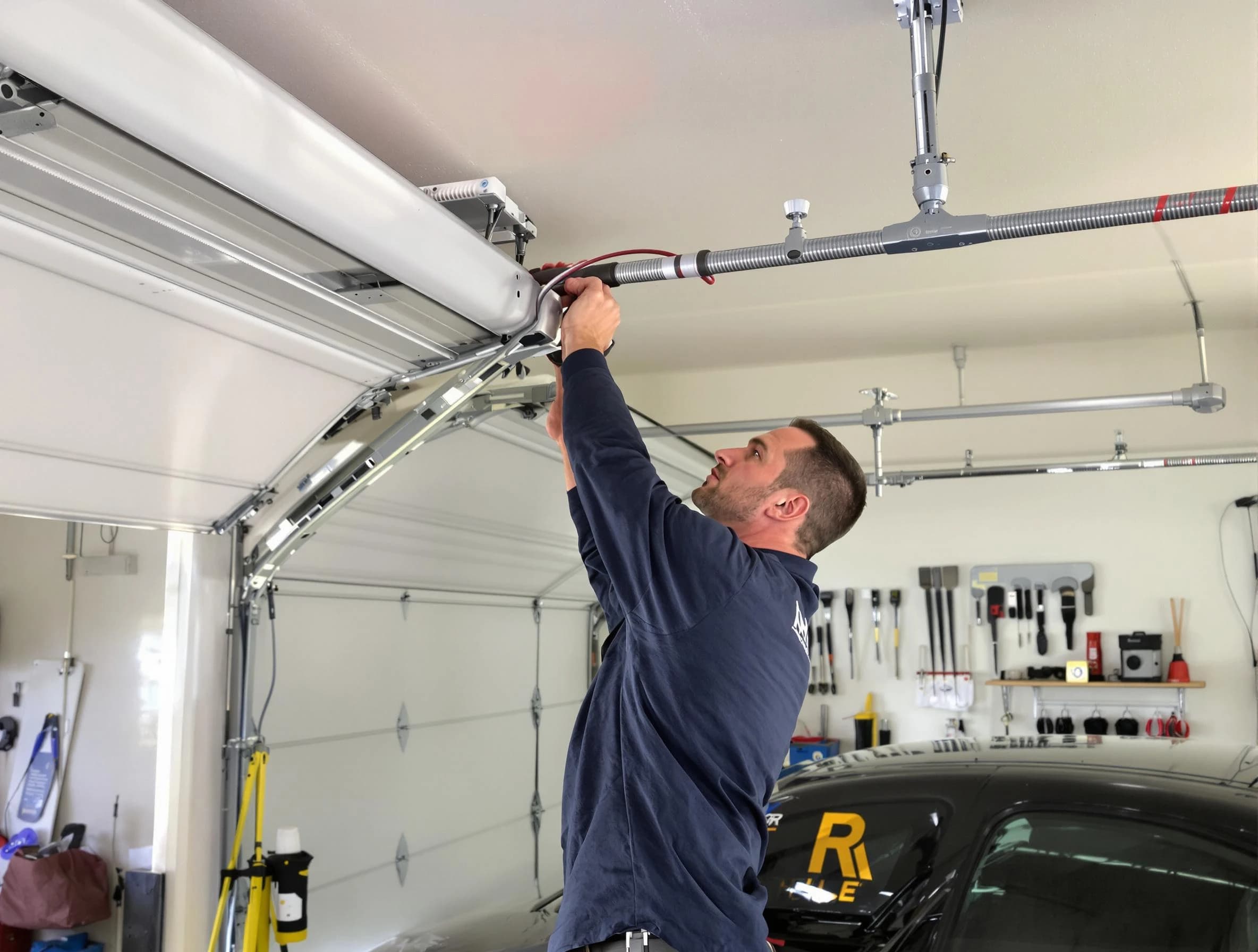 Newcastle Garage Door Repair technician performing garage door cable repair in Newcastle