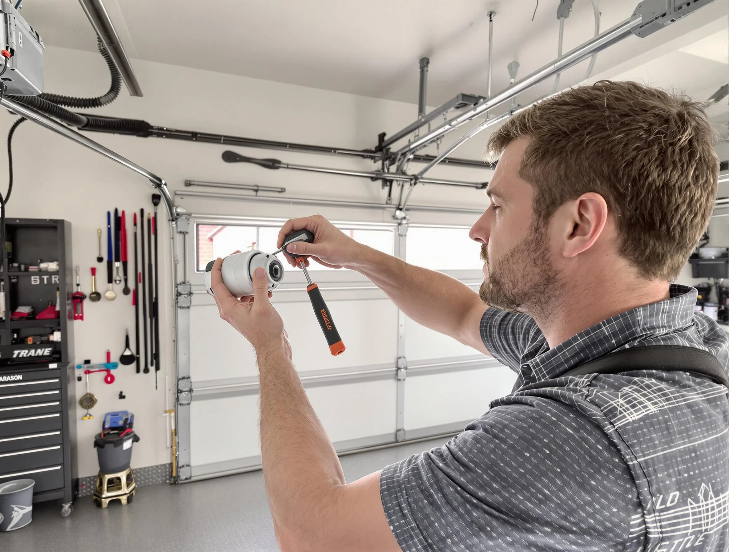 Garage door opener repair service by Newcastle Garage Door Repair in Newcastle