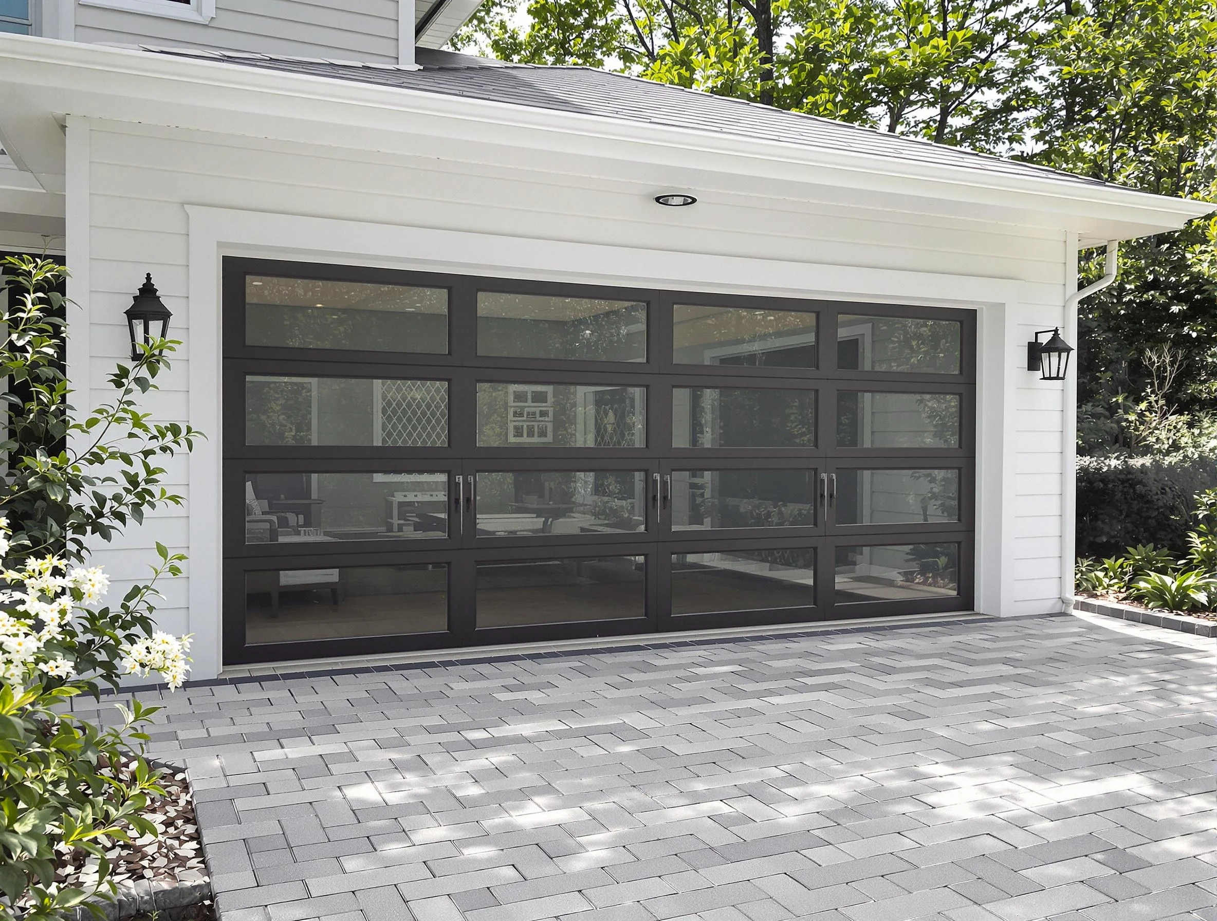 Newcastle Garage Door Repair design specialist presenting custom garage door options to Newcastle homeowner
