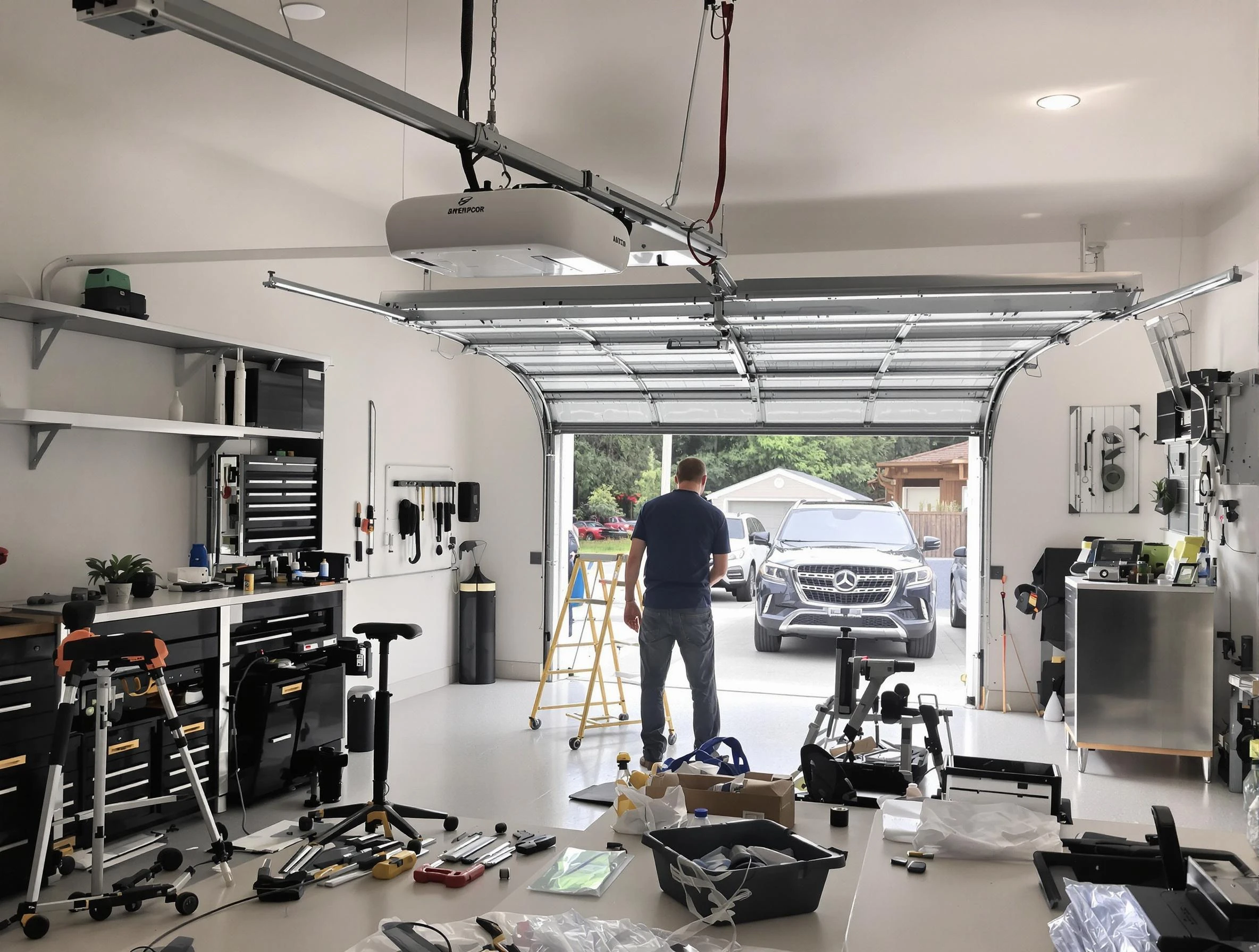 Garage door opener installation by Newcastle Garage Door Repair in Newcastle